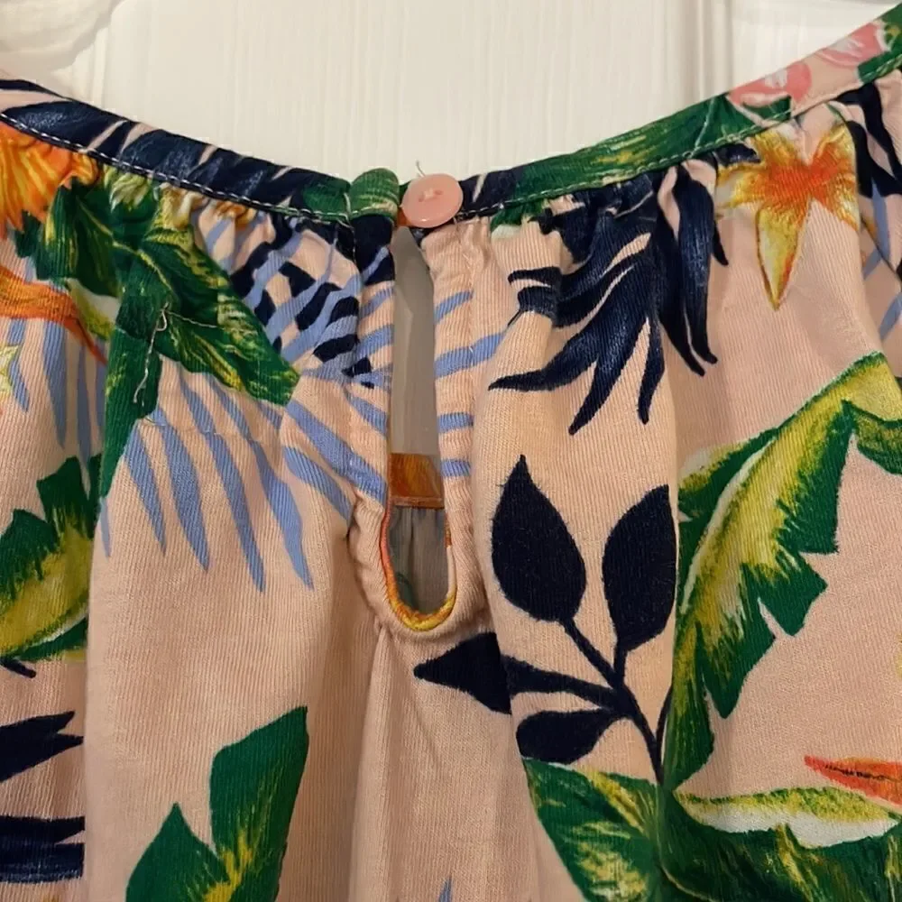 ✨Gap Kids Tropical Floral Cotton Short Sleeve Dress